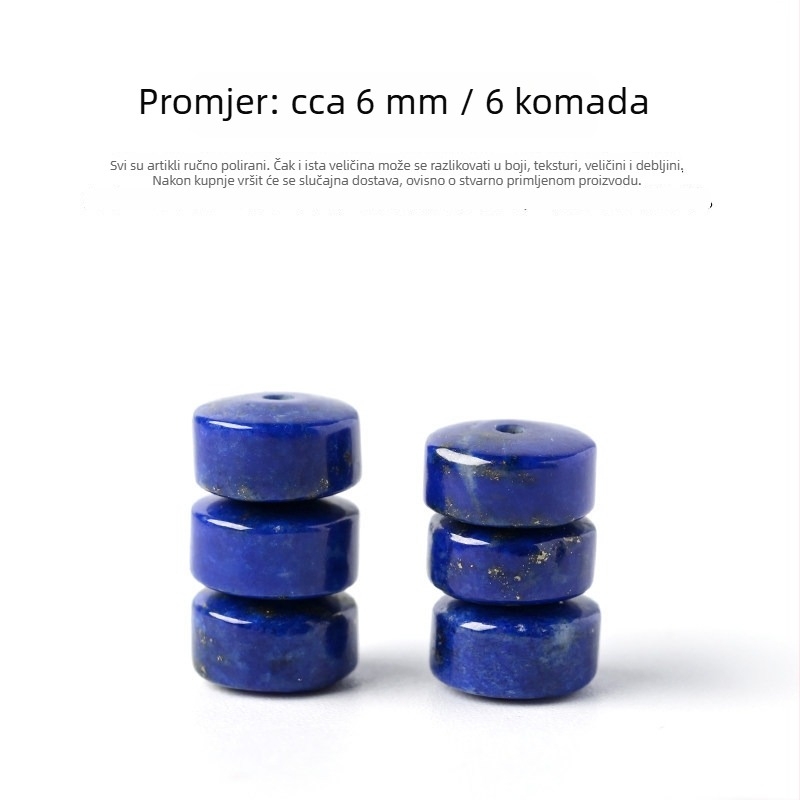 Prirodne spacer perle od lapisa lazuli za DIY nakit – odvojne perle za narukvice