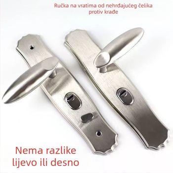 Set kvaka i brava za ulazna vrata od nehrđajućeg čelika s aluminijskom legurom