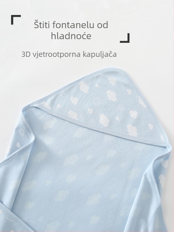 Novorođenačka zavojnica od 100% pamuka, lagana četverosezonska zavojnica za obavijanje, Beibei Island