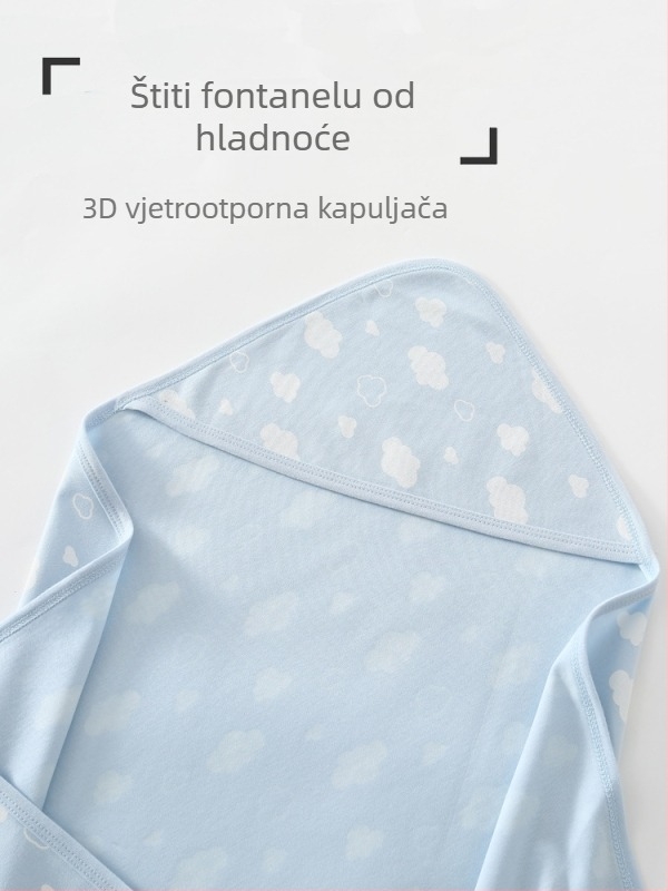 Novorođenačka zavojnica od 100% pamuka, lagana četverosezonska zavojnica za obavijanje, Beibei Island