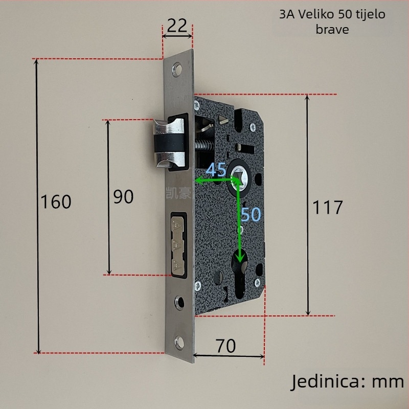 Tijelo brava od nehrđajućeg čelika, veličina 50, modeli 5845, 4558, 4585, 5840, 4058