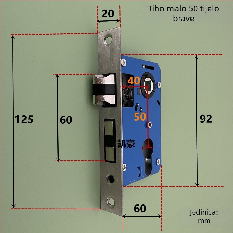 Tijelo brava od nehrđajućeg čelika, veličina 50, modeli 5845, 4558, 4585, 5840, 4058
