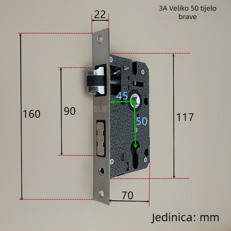 Tijelo brava od nehrđajućeg čelika, veličina 50, modeli 5845, 4558, 4585, 5840, 4058