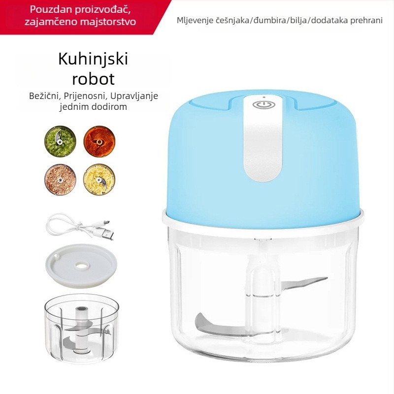 Bežični električni mljevač češnjaka – kompaktan višenamjenski kuhinjski uređaj za češnjak, čili i meso