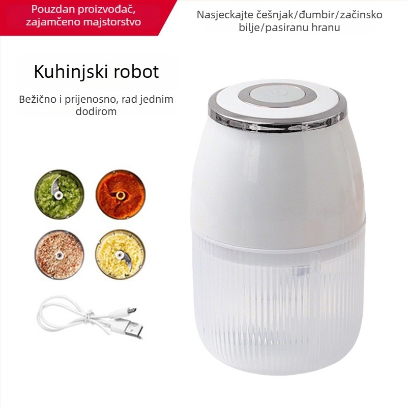 Bežični električni mljevač češnjaka – kompaktan višenamjenski kuhinjski uređaj za češnjak, čili i meso