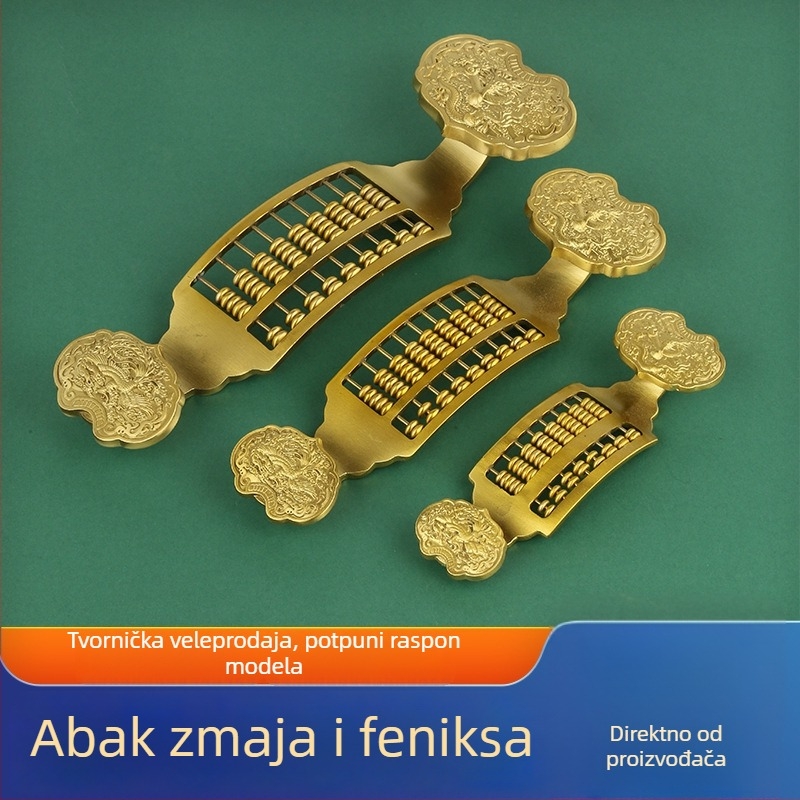 Bakreni zmaj i feniks abakus ukras