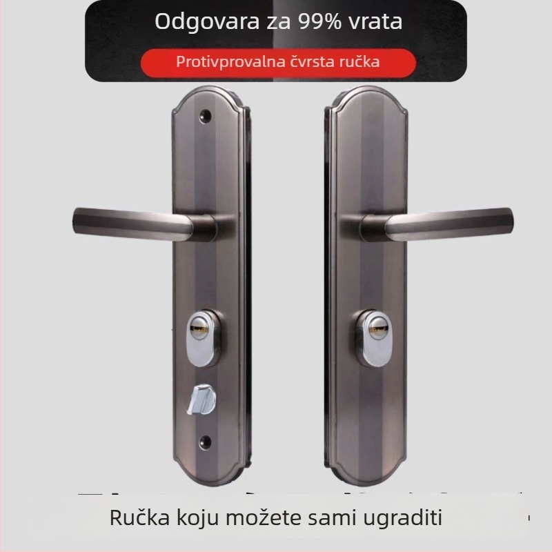 Deblja kvaka za ulazna vrata – univerzalna čvrsta kvaka s pločom za staromodne kućne brave