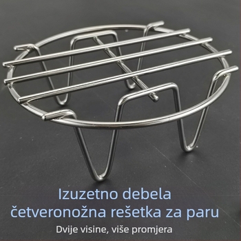 Ultra debela mreža od nehrđajućeg čelika za parenje, mini lonac za zdravlje, kompaktni električni parni uređaj s mrežicom, visoke noge i izolacijska podloga