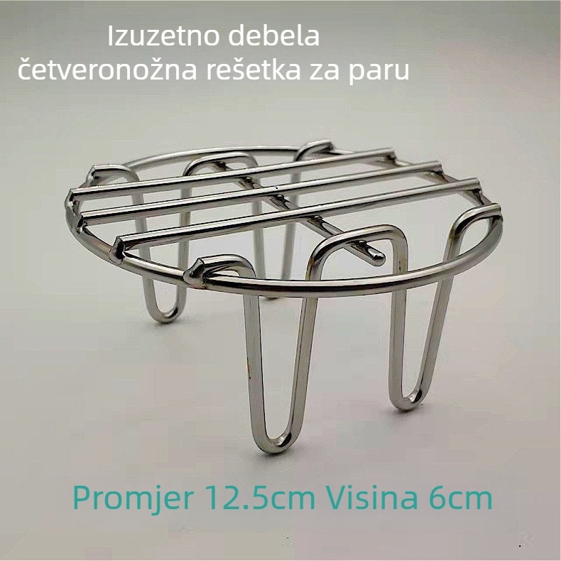 Ultra debela mreža od nehrđajućeg čelika za parenje, mini lonac za zdravlje, kompaktni električni parni uređaj s mrežicom, visoke noge i izolacijska podloga