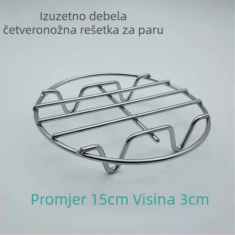 Ultra debela mreža od nehrđajućeg čelika za parenje, mini lonac za zdravlje, kompaktni električni parni uređaj s mrežicom, visoke noge i izolacijska podloga