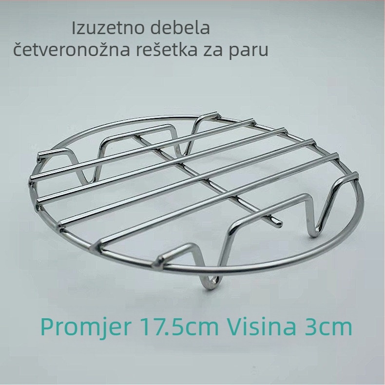 Ultra debela mreža od nehrđajućeg čelika za parenje, mini lonac za zdravlje, kompaktni električni parni uređaj s mrežicom, visoke noge i izolacijska podloga