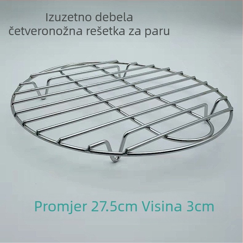 Ultra debela mreža od nehrđajućeg čelika za parenje, mini lonac za zdravlje, kompaktni električni parni uređaj s mrežicom, visoke noge i izolacijska podloga