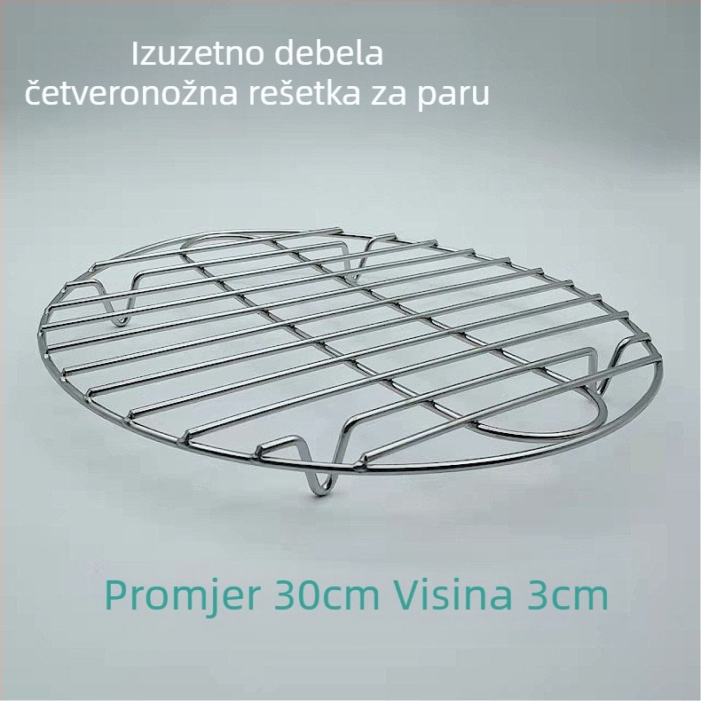 Ultra debela mreža od nehrđajućeg čelika za parenje, mini lonac za zdravlje, kompaktni električni parni uređaj s mrežicom, visoke noge i izolacijska podloga