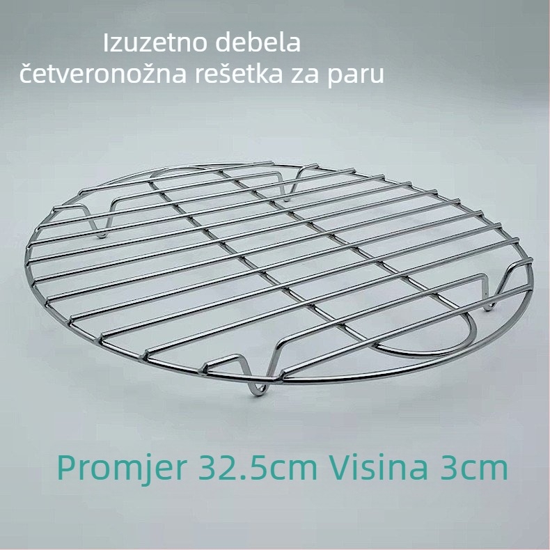 Ultra debela mreža od nehrđajućeg čelika za parenje, mini lonac za zdravlje, kompaktni električni parni uređaj s mrežicom, visoke noge i izolacijska podloga
