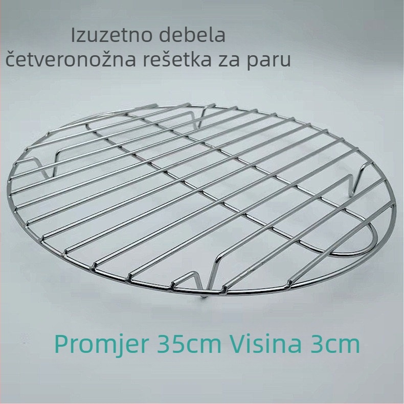 Ultra debela mreža od nehrđajućeg čelika za parenje, mini lonac za zdravlje, kompaktni električni parni uređaj s mrežicom, visoke noge i izolacijska podloga