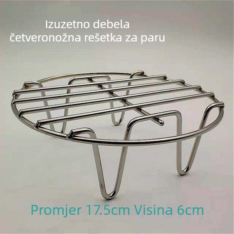 Ultra debela mreža od nehrđajućeg čelika za parenje, mini lonac za zdravlje, kompaktni električni parni uređaj s mrežicom, visoke noge i izolacijska podloga