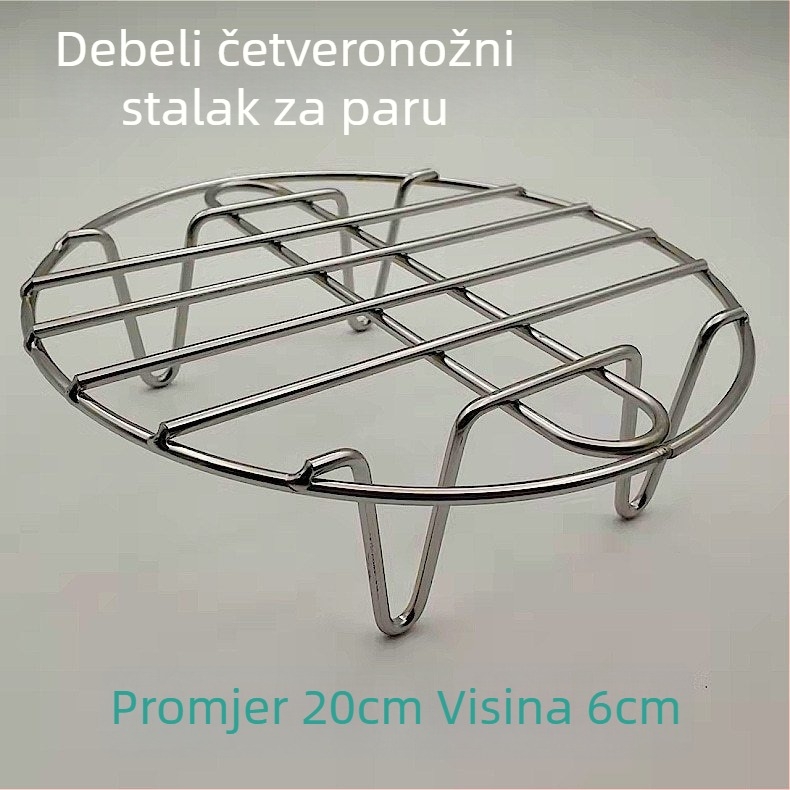 Ultra debela mreža od nehrđajućeg čelika za parenje, mini lonac za zdravlje, kompaktni električni parni uređaj s mrežicom, visoke noge i izolacijska podloga
