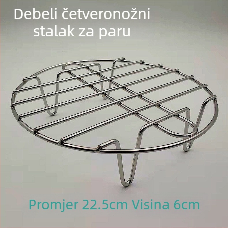 Ultra debela mreža od nehrđajućeg čelika za parenje, mini lonac za zdravlje, kompaktni električni parni uređaj s mrežicom, visoke noge i izolacijska podloga