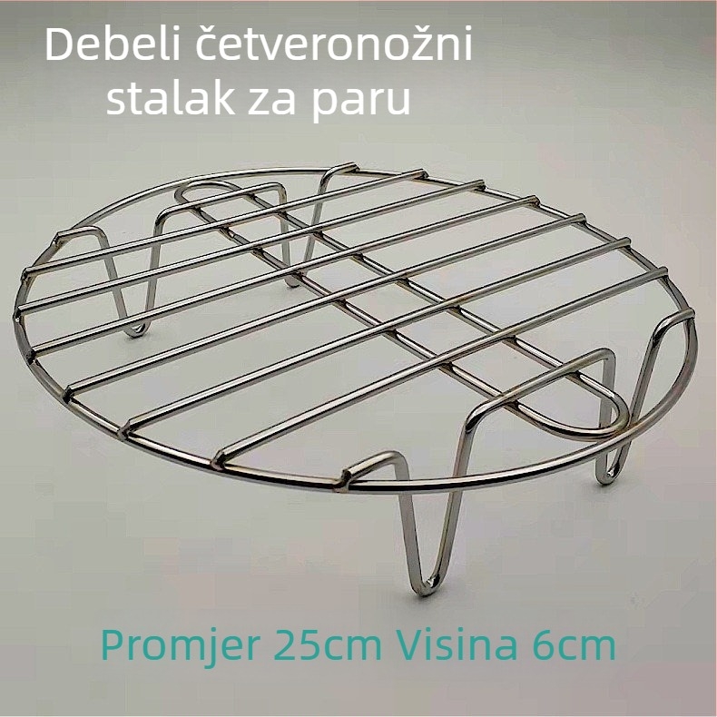 Ultra debela mreža od nehrđajućeg čelika za parenje, mini lonac za zdravlje, kompaktni električni parni uređaj s mrežicom, visoke noge i izolacijska podloga