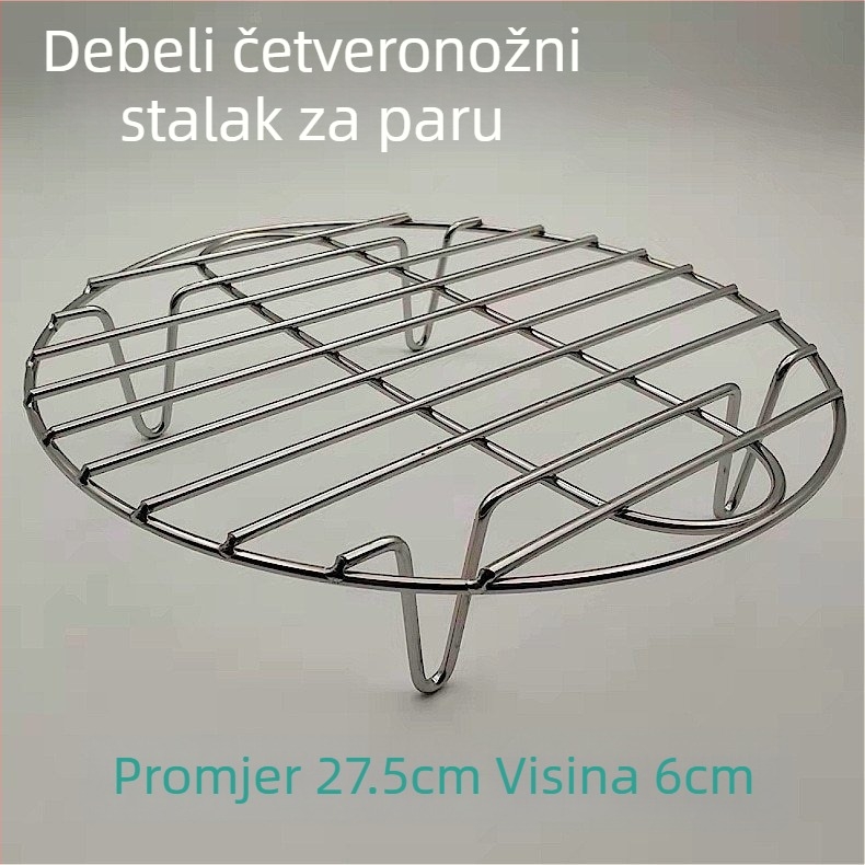Ultra debela mreža od nehrđajućeg čelika za parenje, mini lonac za zdravlje, kompaktni električni parni uređaj s mrežicom, visoke noge i izolacijska podloga