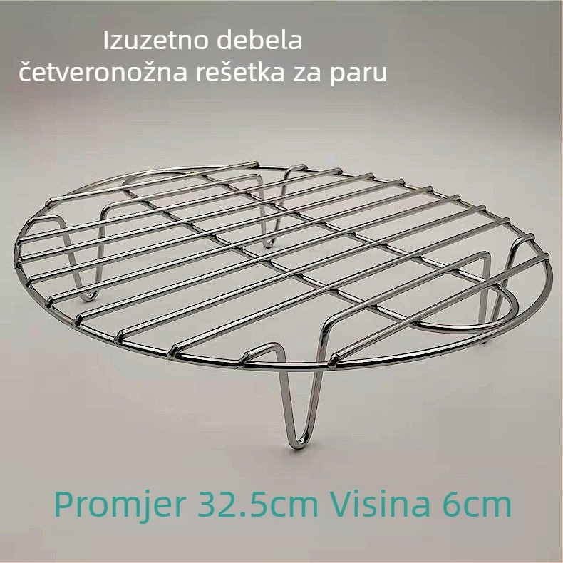 Ultra debela mreža od nehrđajućeg čelika za parenje, mini lonac za zdravlje, kompaktni električni parni uređaj s mrežicom, visoke noge i izolacijska podloga