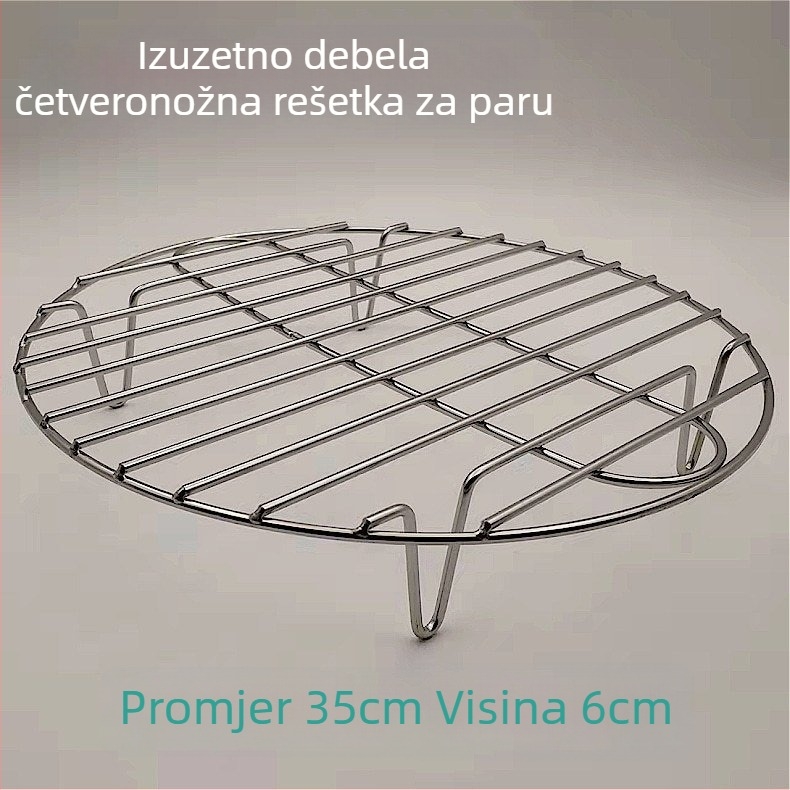 Ultra debela mreža od nehrđajućeg čelika za parenje, mini lonac za zdravlje, kompaktni električni parni uređaj s mrežicom, visoke noge i izolacijska podloga