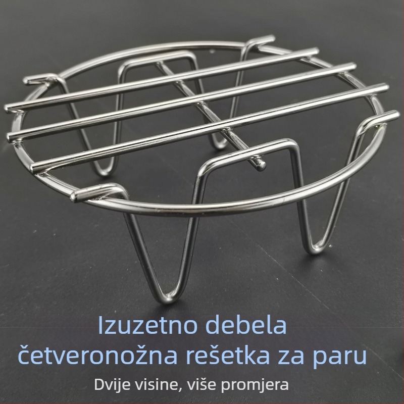 Ultra debela mreža od nehrđajućeg čelika za parenje, mini lonac za zdravlje, kompaktni električni parni uređaj s mrežicom, visoke noge i izolacijska podloga