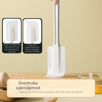 Silikonska mekana spatula s dugom drškom, velika veličina, plast za prehrambenu upotrebu, za kolače i kreme