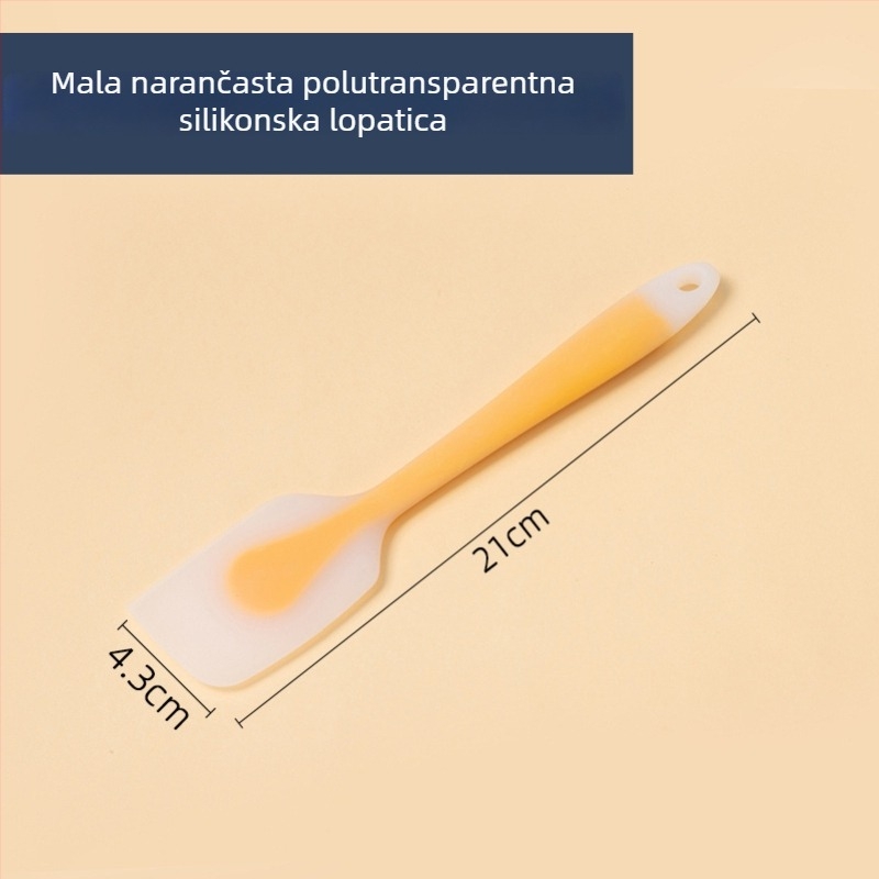 Silikonska mekana spatula s dugom drškom, velika veličina, plast za prehrambenu upotrebu, za kolače i kreme