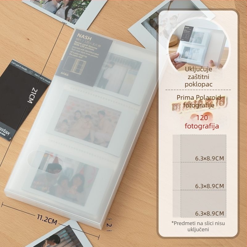 Polaroid foto album sa samoljepljivim stranicama - DIY kreativna foto-knjiga, prijenosni spomenar, filmski stil albuma