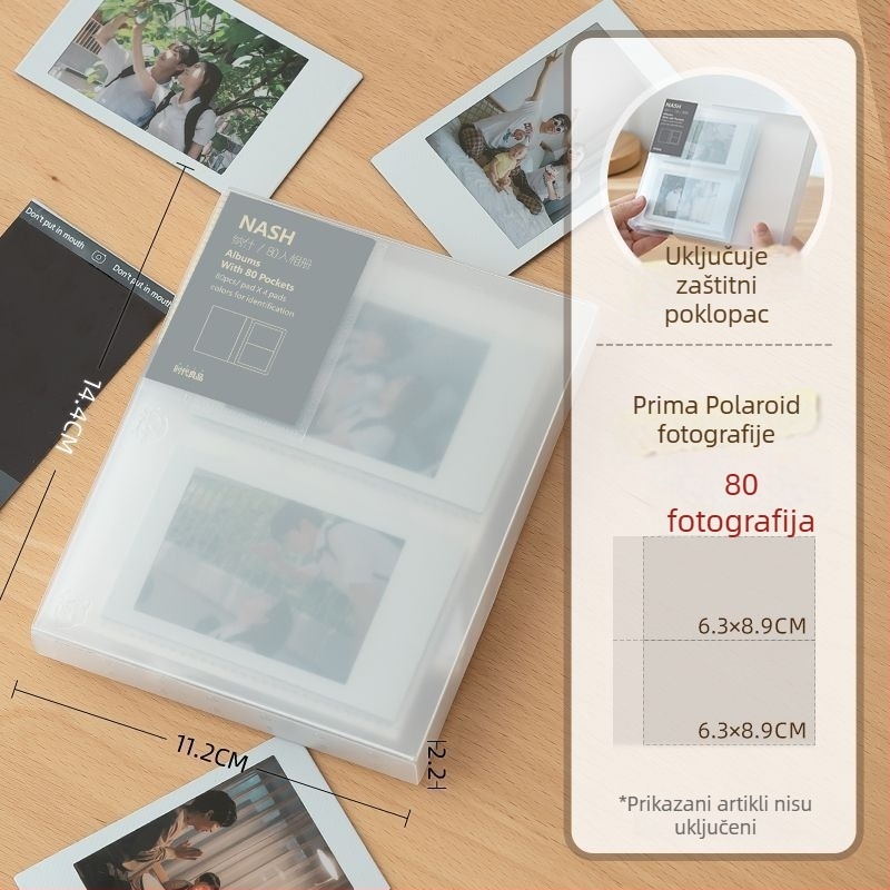 Polaroid foto album sa samoljepljivim stranicama - DIY kreativna foto-knjiga, prijenosni spomenar, filmski stil albuma