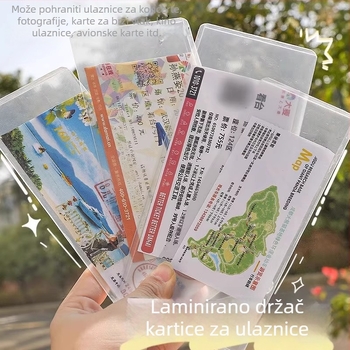 Prozirni zaštitni kućište za koncertne ulaznice, kartice i zbirka albuma za ulaznice