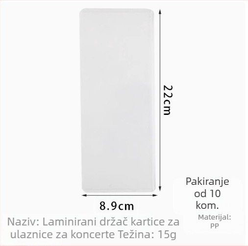 Prozirni zaštitni kućište za koncertne ulaznice, kartice i zbirka albuma za ulaznice