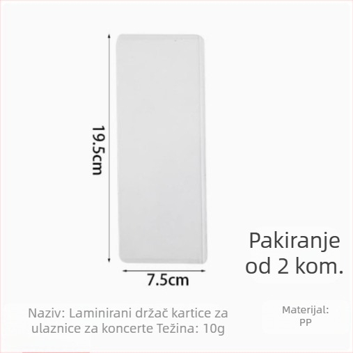 Prozirni zaštitni kućište za koncertne ulaznice, kartice i zbirka albuma za ulaznice