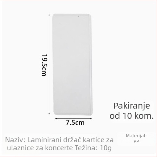 Prozirni zaštitni kućište za koncertne ulaznice, kartice i zbirka albuma za ulaznice