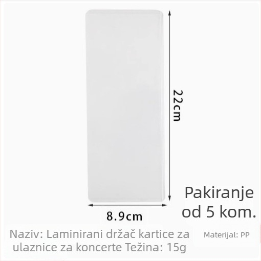 Prozirni zaštitni kućište za koncertne ulaznice, kartice i zbirka albuma za ulaznice