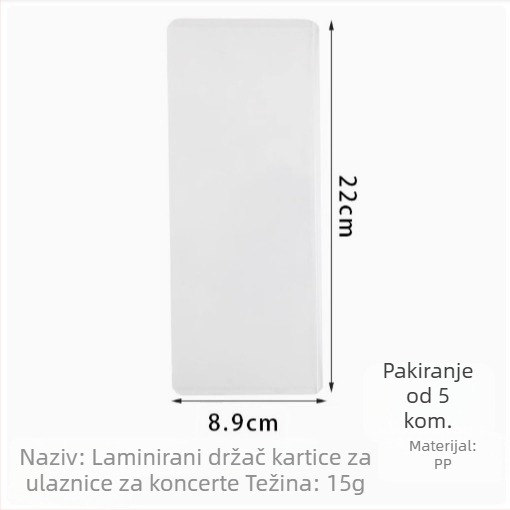 Prozirni zaštitni kućište za koncertne ulaznice, kartice i zbirka albuma za ulaznice