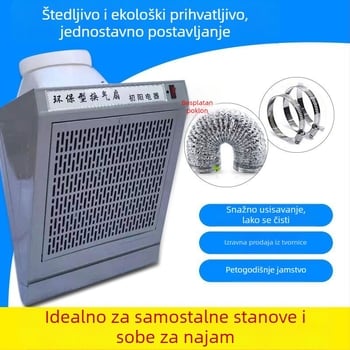 Kuhinjski zidni napa s bočnim usisavanjem, za jednu ploču, ispušni ventilator velike snage.