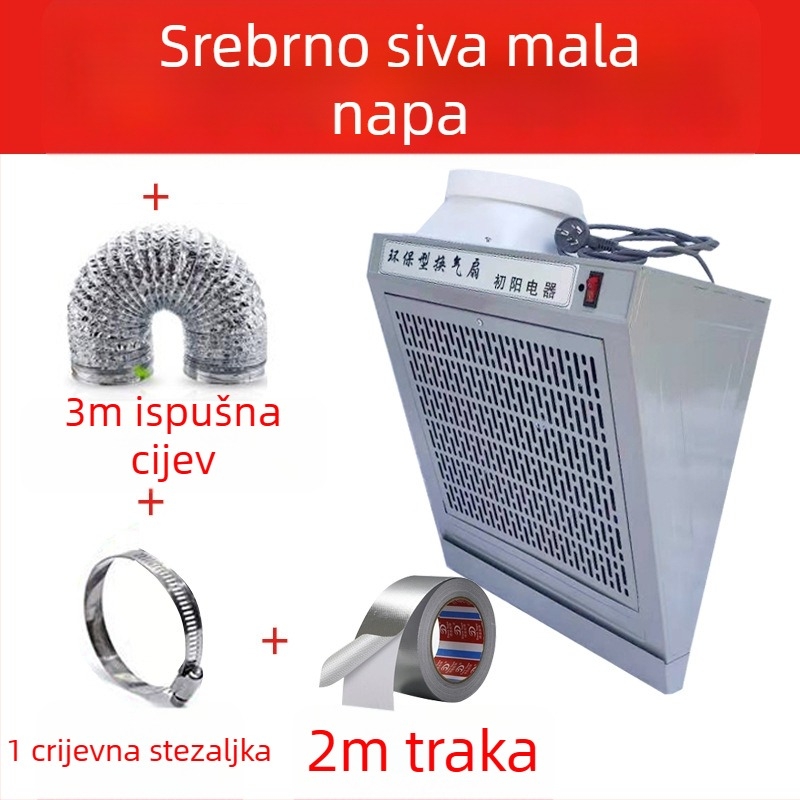 Kuhinjski zidni napa s bočnim usisavanjem, za jednu ploču, ispušni ventilator velike snage.