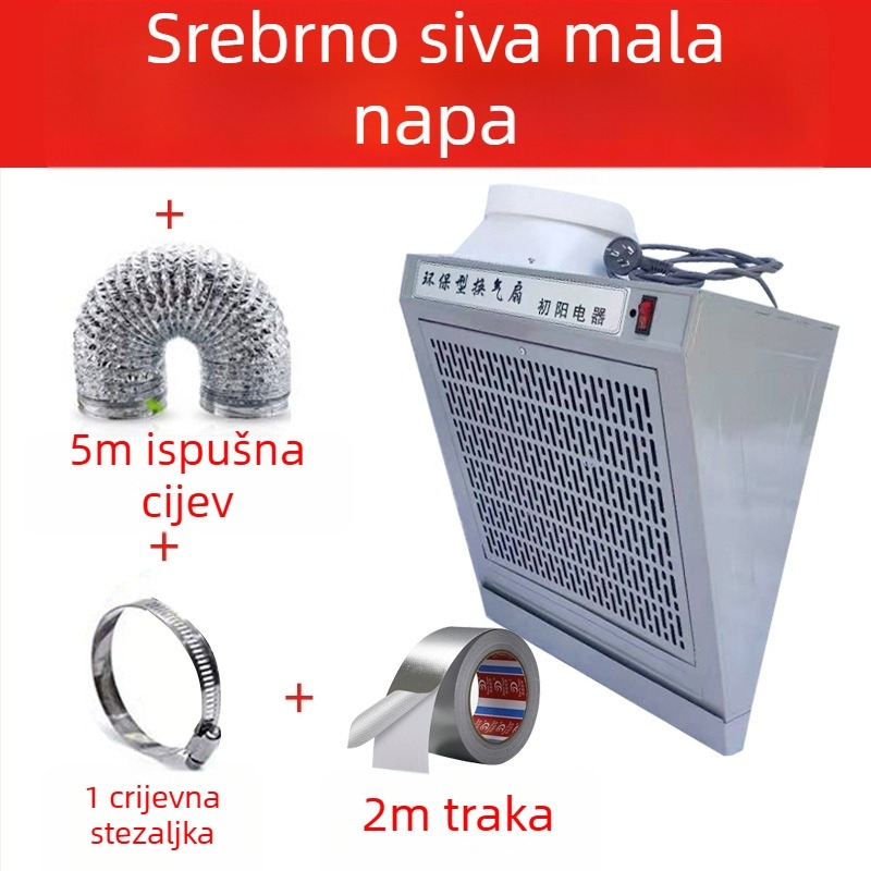 Kuhinjski zidni napa s bočnim usisavanjem, za jednu ploču, ispušni ventilator velike snage.