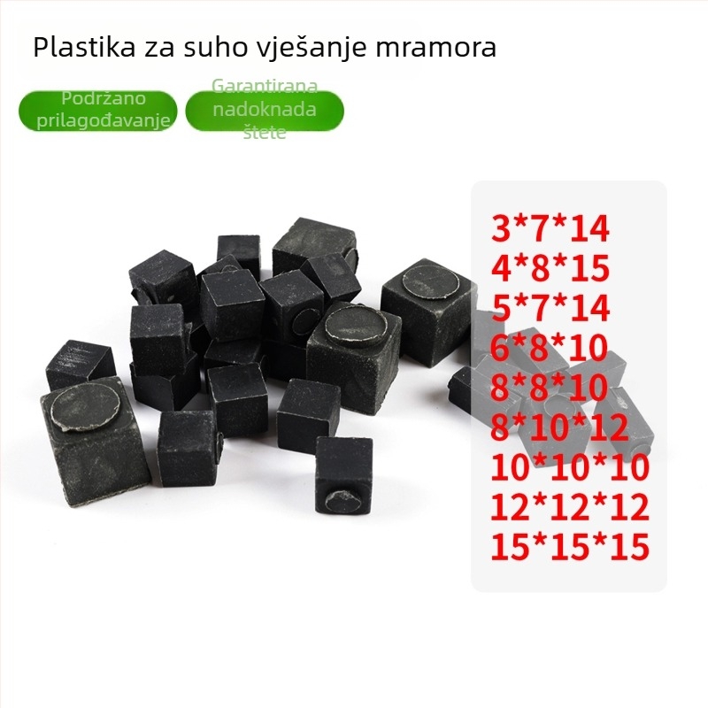 Plastični kvadratni distancijeri za suho postavljanje mramora, PP distancijeri za niveliranje fuge pločica