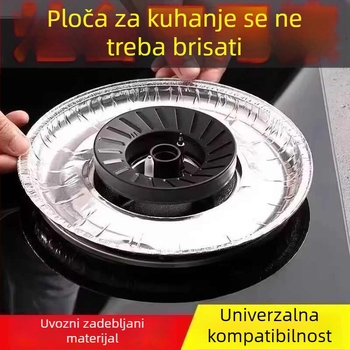 Debeli masno otporan podložak za plinski štednjak, kružni kuhinjski poklopac s aluminijskim prstenom