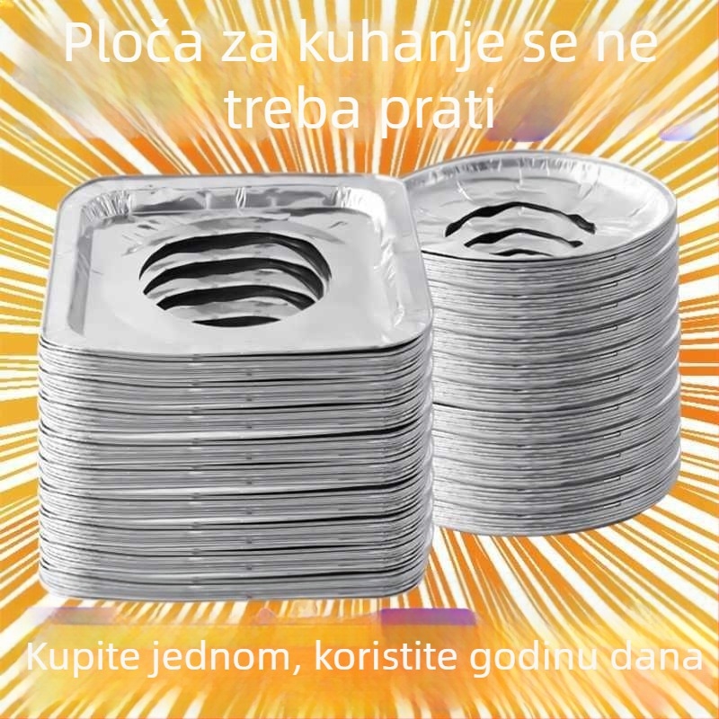 Debeli masno otporan podložak za plinski štednjak, kružni kuhinjski poklopac s aluminijskim prstenom