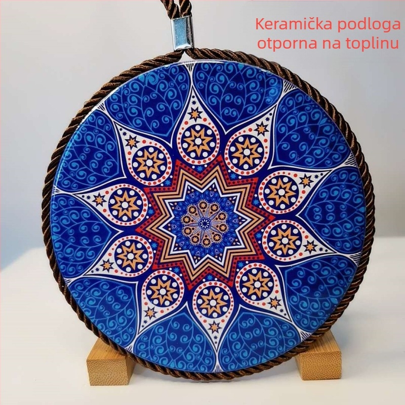 Keramička toplinska podloga za stol, kružna, boemski stil