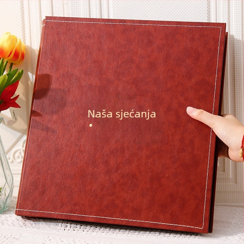 Kožni fotoalbum za parove, 6 inča, 1000 fotografija, veliki obiteljski album s umetnutim stranicama