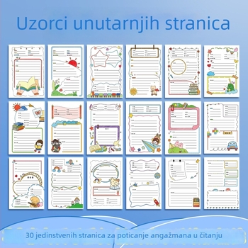 Zapisnik za čitanje za učenike osnovne škole — odabiri dobrih riječi i rečenica, dnevnik čitanja izvan škole