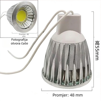 LED žarulja za tokarski stroj, bez upravljača, 24-36V, kompatibilna s 220V; rasvjeta s rešetkom, downlight, reflektor, stropno svjetlo, 12V žarulja