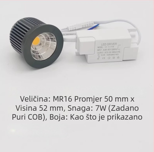 LED žarulja za tokarski stroj, bez upravljača, 24-36V, kompatibilna s 220V; rasvjeta s rešetkom, downlight, reflektor, stropno svjetlo, 12V žarulja