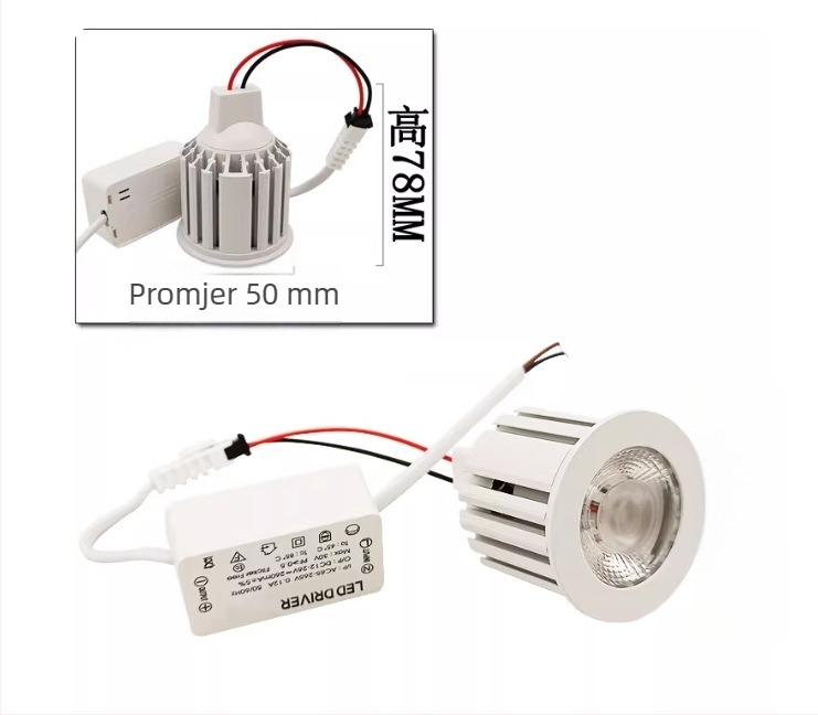 LED žarulja za tokarski stroj, bez upravljača, 24-36V, kompatibilna s 220V; rasvjeta s rešetkom, downlight, reflektor, stropno svjetlo, 12V žarulja