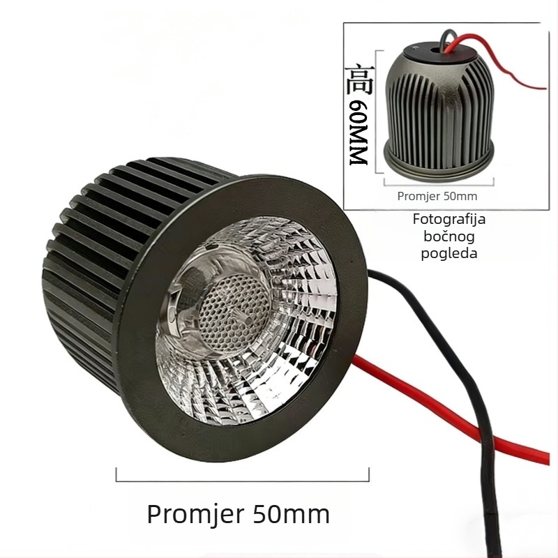 LED žarulja za tokarski stroj, bez upravljača, 24-36V, kompatibilna s 220V; rasvjeta s rešetkom, downlight, reflektor, stropno svjetlo, 12V žarulja